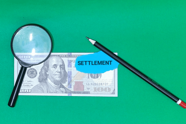How to know if a truck accident settlement offer is fair shown through magnifying glass examining settlement money and compensation details