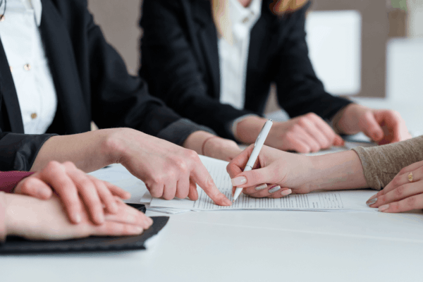 Timeline of a truck accident settlement consultation with attorneys reviewing claim documents