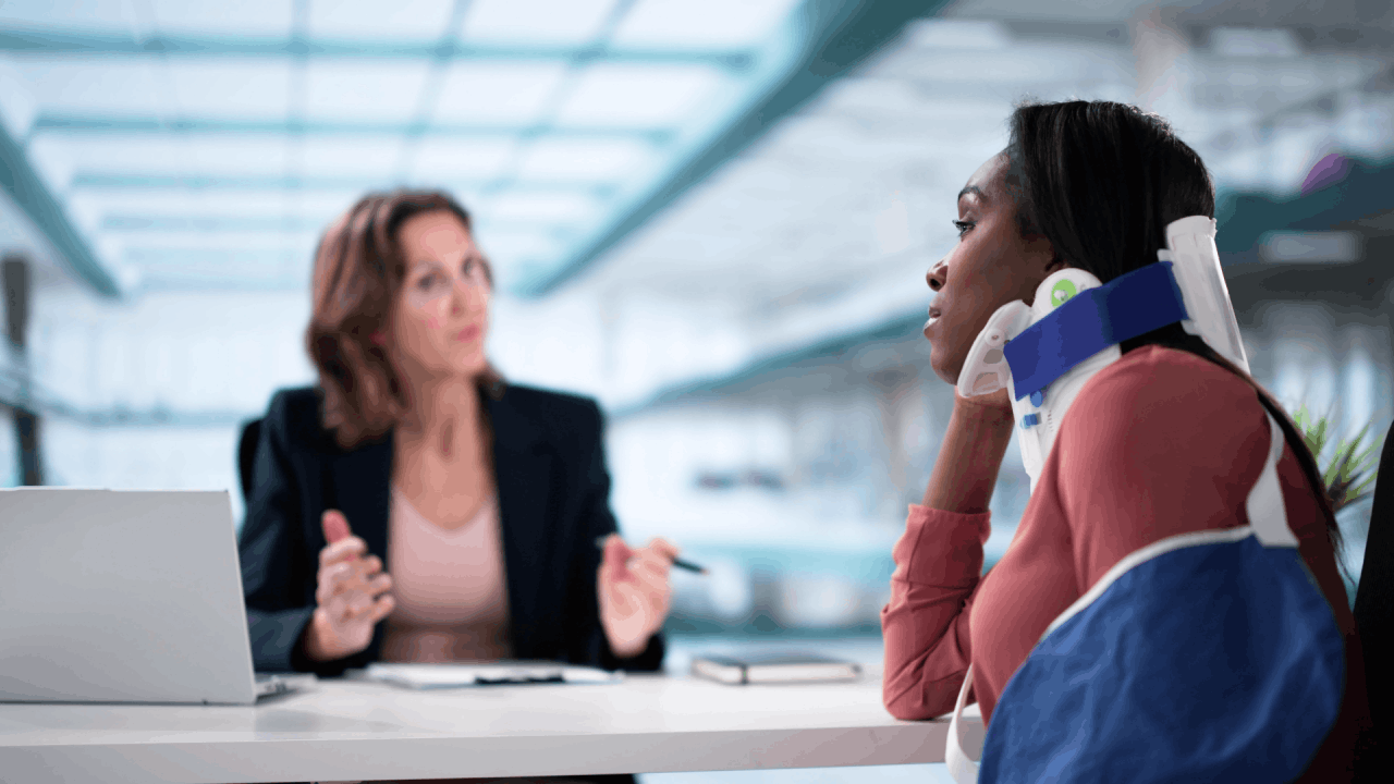 Steps in filing a claim — injury victim consulting a truck accident attorney
