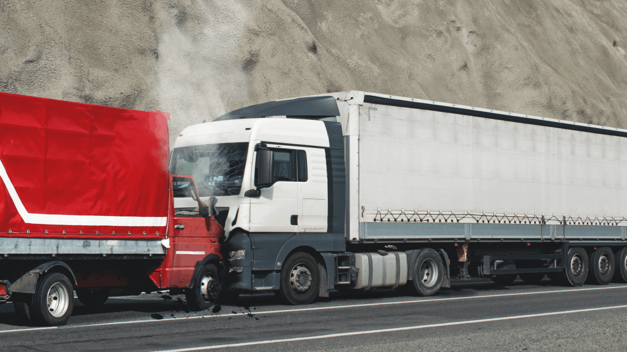Why are truck accidents so serious — two commercial trucks collide on a highway