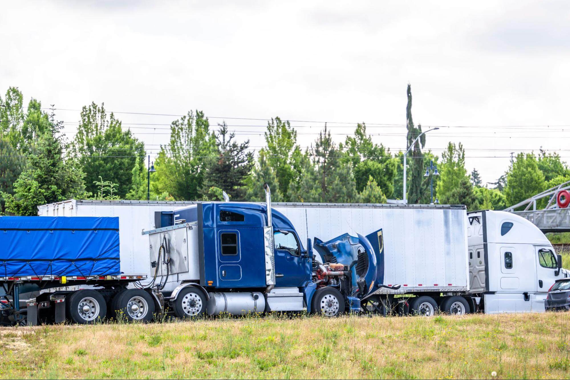 Why Do Semi Trucks Crash — Collision Scene on Highway