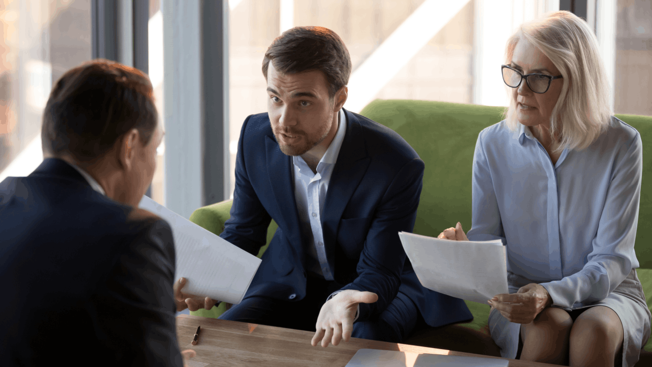 can you sue a trucking company for hiring an unqualified driver discussion between clients and an attorney reviewing documents